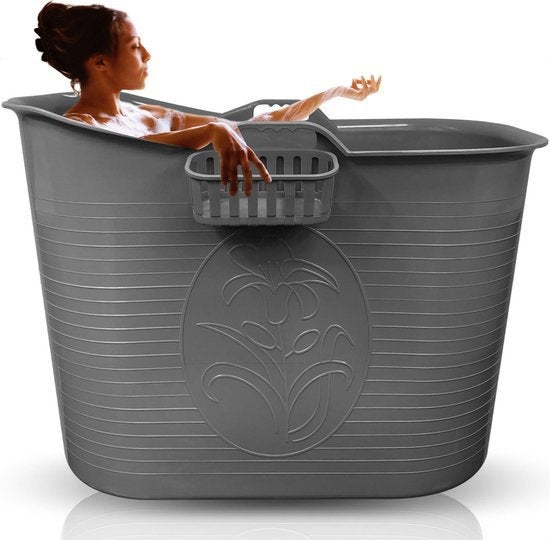 Bath Bucket- Grijs - 185L - Mobiel Bad - Zitbad - Ligbad g, Ophalen of Verzenden, Zo goed als nieuw, Met bad