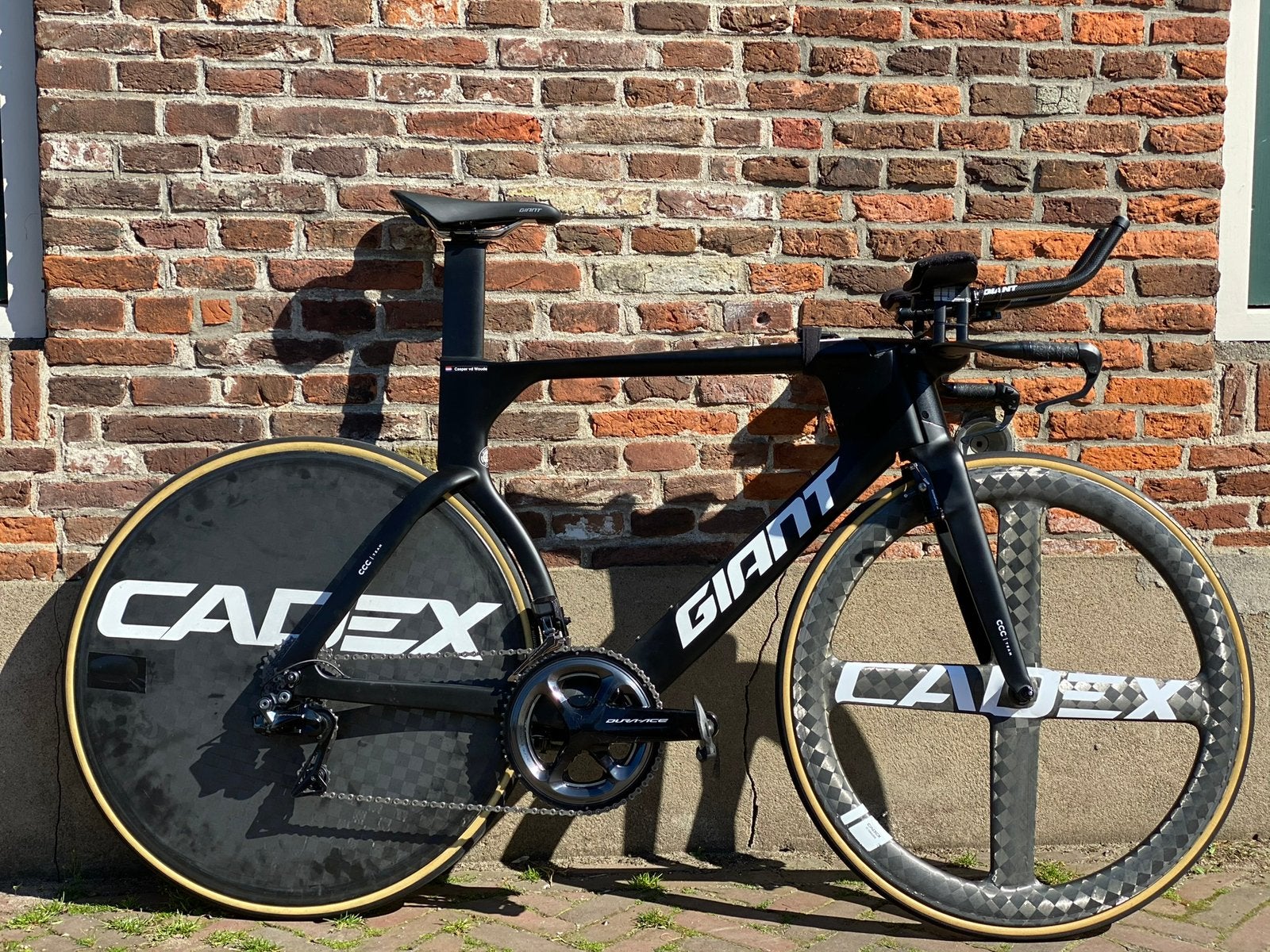 GIANT TRINITY TIJDRIT/TRIATLON FIETS M/L, Ophalen, Carbon, Velgrem, Giant