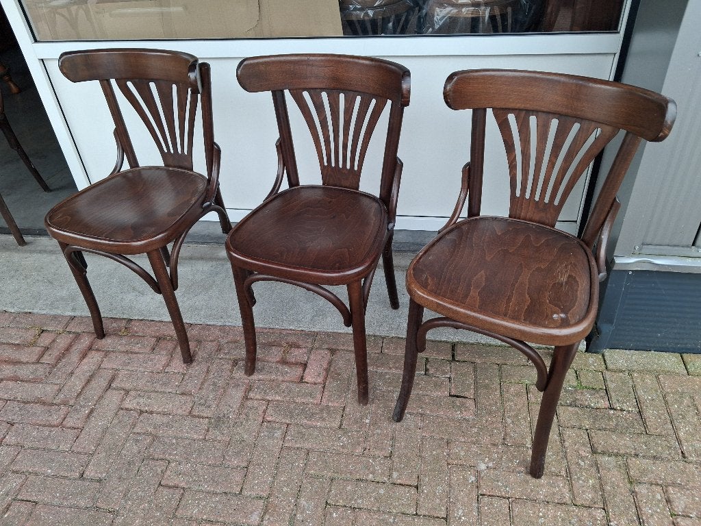 caféstoelen en tafels, Ophalen, Gebruikt, Bruin, Vijf, Zes of meer stoelen