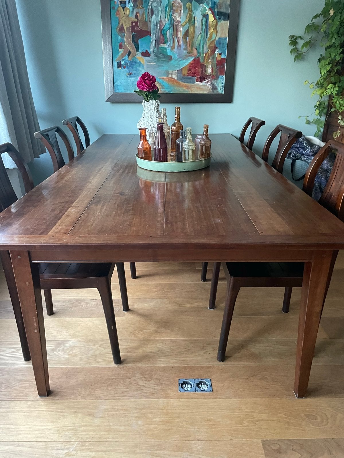 Foto 8 van Houten eettafel met 6 stoelen