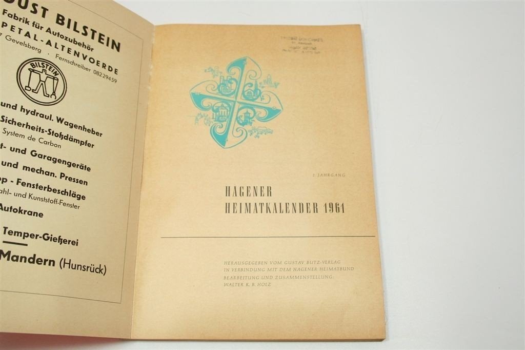 Hagener Heimatkalender 1961 — Stad en Regio, Ophalen of Verzenden, Gelezen, Europa