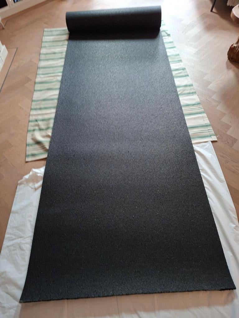 Rubber mat 3,3x1m, dikte 1cm, zwart, Ophalen, Nieuw