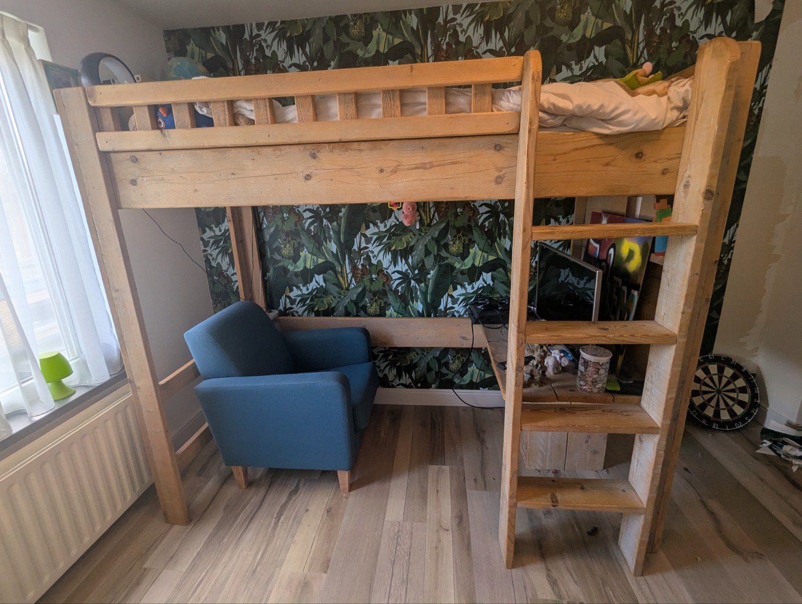 kinderkamer steigerhout, Ophalen, Hoogslaper