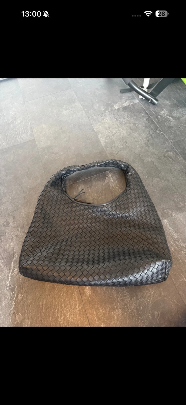 Grote handgemaakte leren tas van Bali, Ophalen of Verzenden, Zo goed als nieuw, Zwart, Handtas