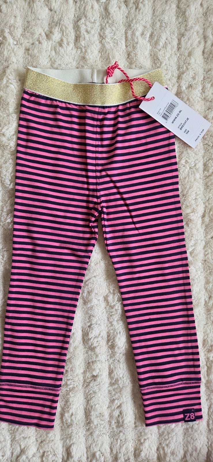 NIEUW Z8 legging maat 104 - Roze met strepen, Broek, Meisje, Z8, Nieuw