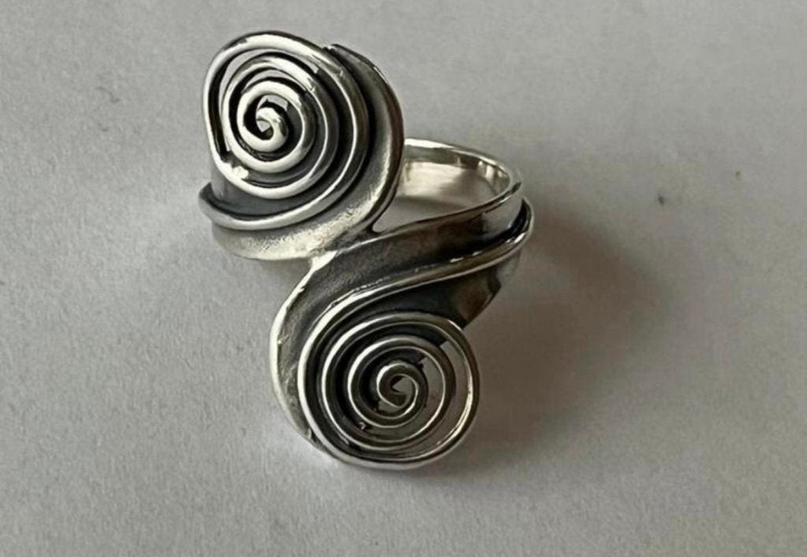 Zilveren DESIGN RING NR 5, Verzenden, Dame, Zilver, Zilver