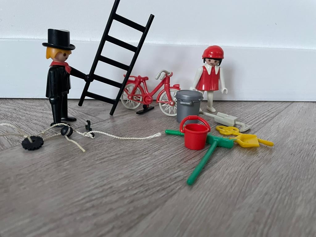 Playmobil, vintage schoorsteenveger en schoonmaker 3576, Ophalen of Verzenden, Gebruikt