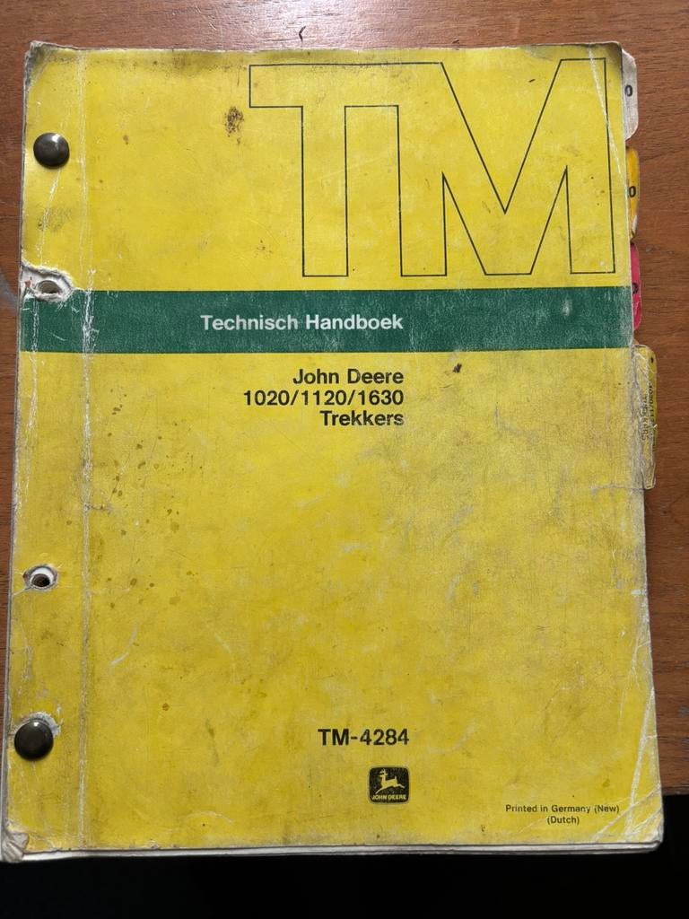Originele john deere werkplaatshandboek 1030, 1130 en 1630, Ophalen of Verzenden, Gelezen
