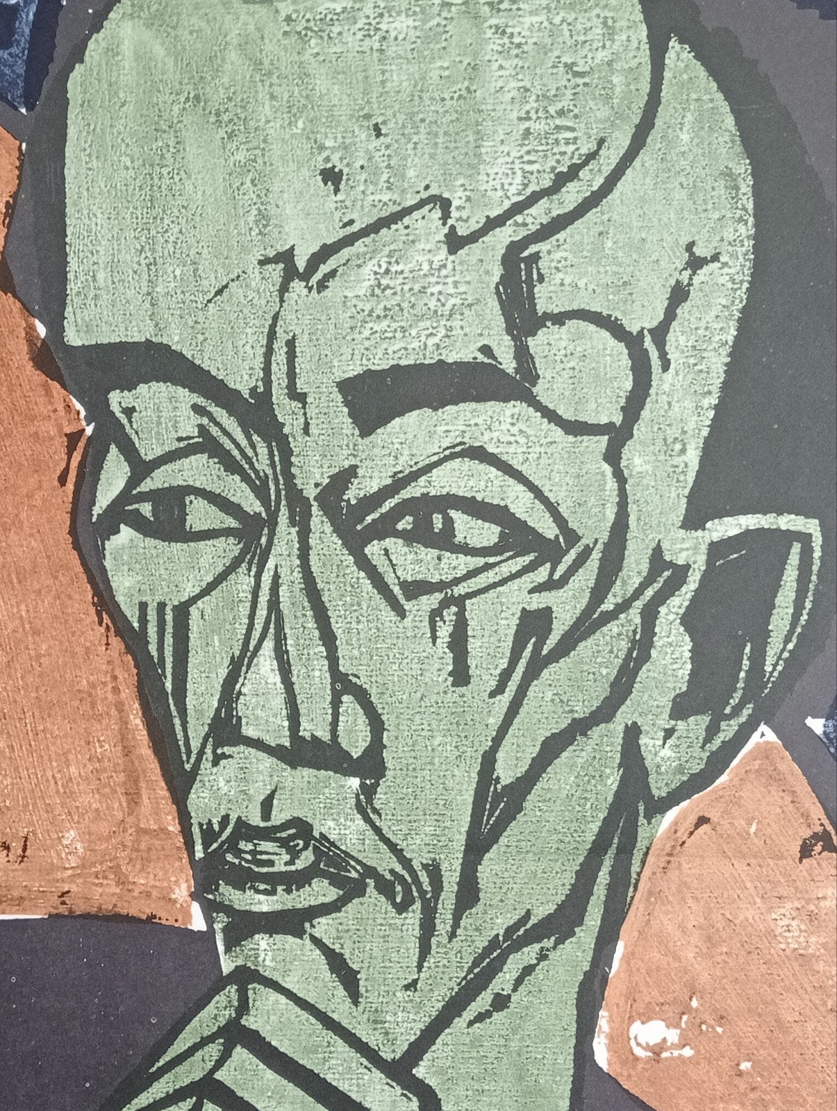 Erich Heckel portret print jaren 60-80, Ophalen of Verzenden