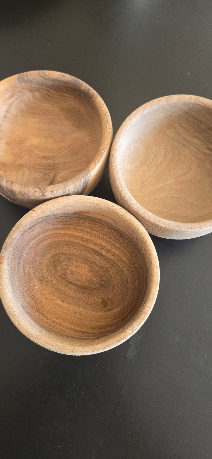 Jeneverbes hout schalen, Ophalen of Verzenden, Zo goed als nieuw, Rond, Hout