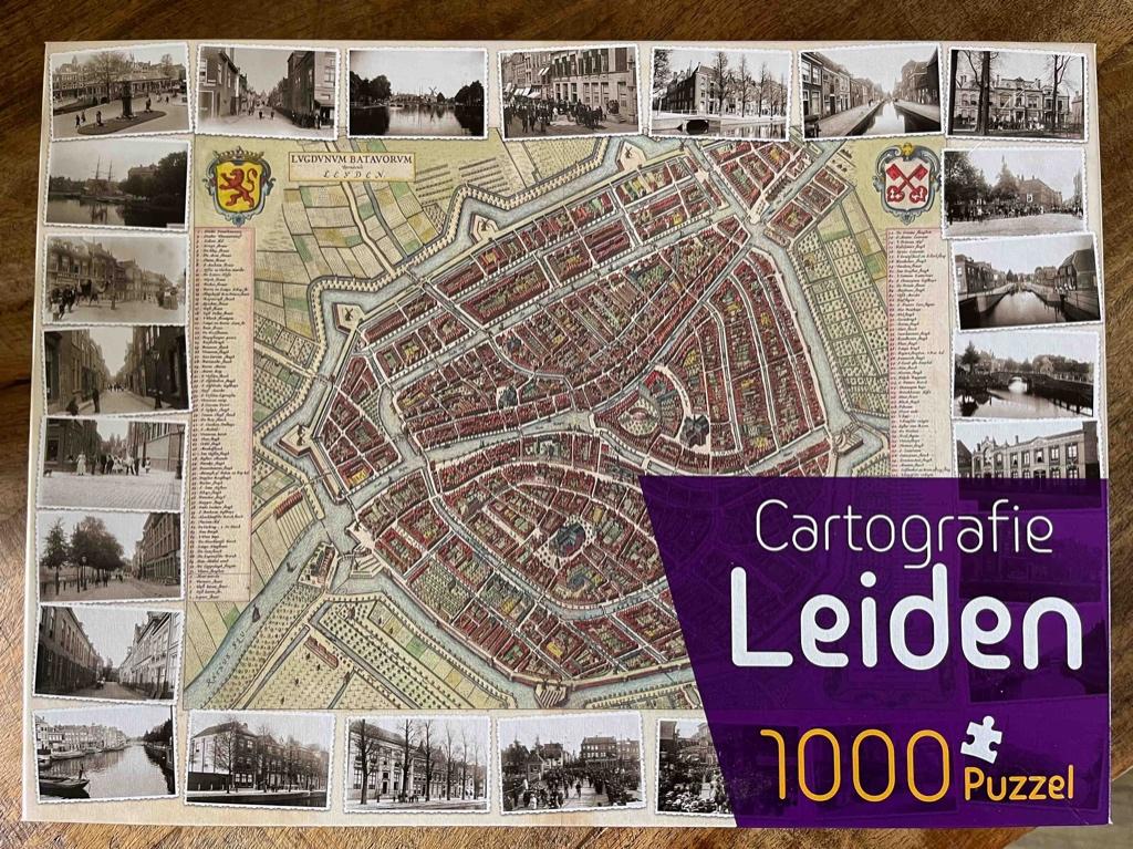 cartografie puzzel Leiden, Ophalen of Verzenden, 500 t/m 1500 stukjes, Zo goed als nieuw, Legpuzzel