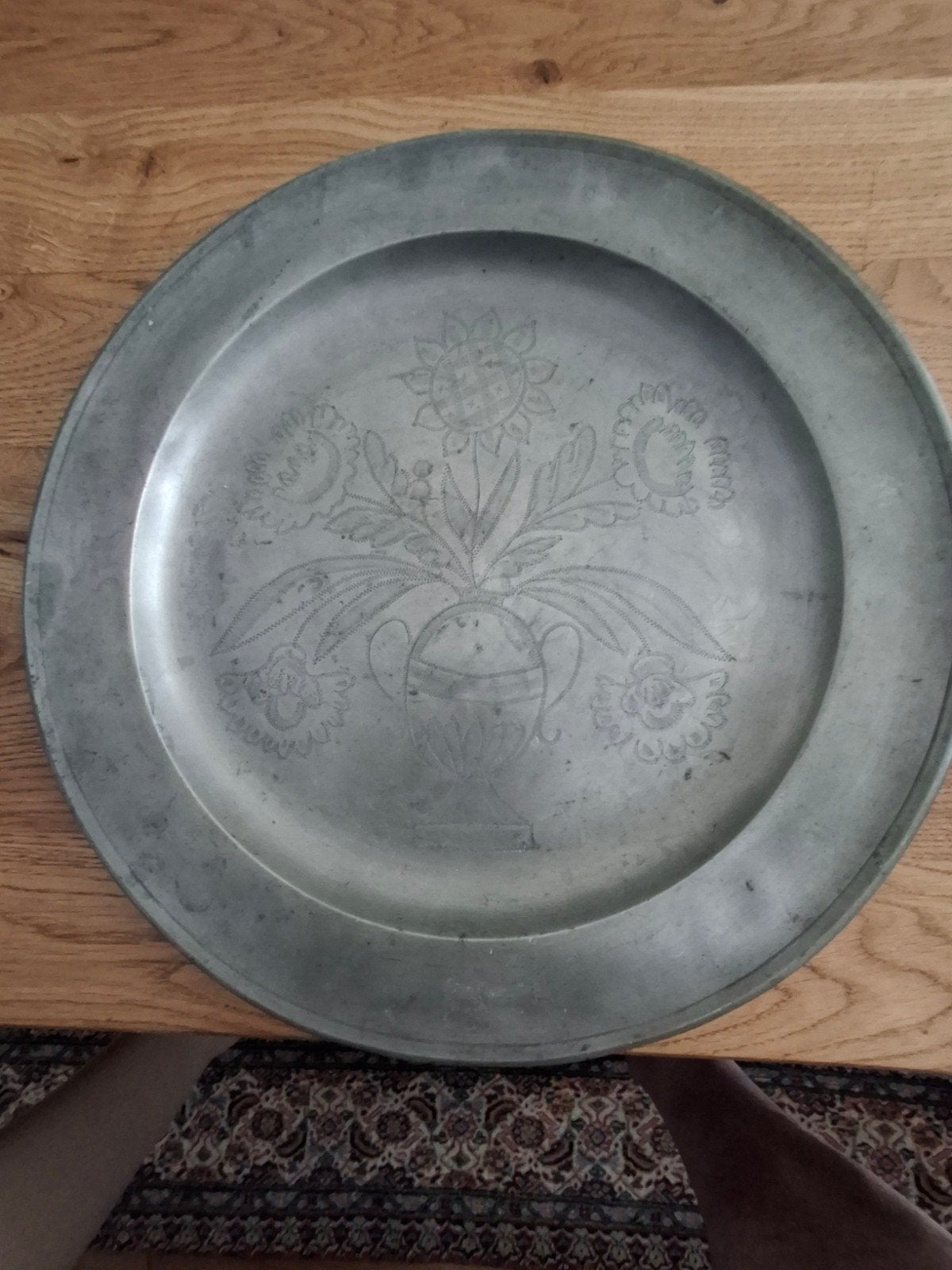 Antiek tinnen bord, Ophalen of Verzenden