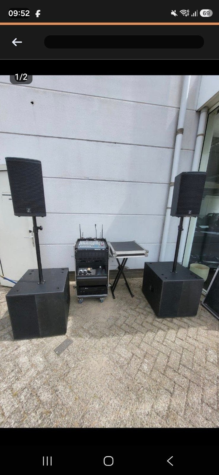 Knal set 2 keer 1500 watt inruil rcf evox mogelijk, Ophalen of Verzenden, Gebruikt, 1000 watt of meer
