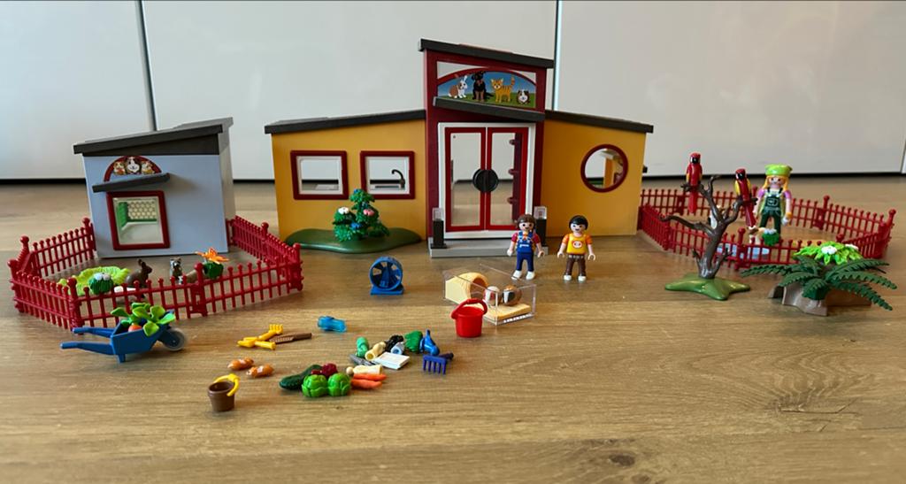 Playmobil Dierenpension + Dierenopvang + extra dieren, Ophalen of Verzenden, Zo goed als nieuw, Complete set