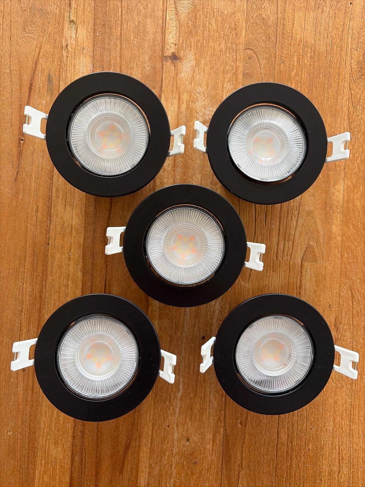 5x Calex LED Inbouwspots Zwart, Ophalen, Zo goed als nieuw, LED, Metaal