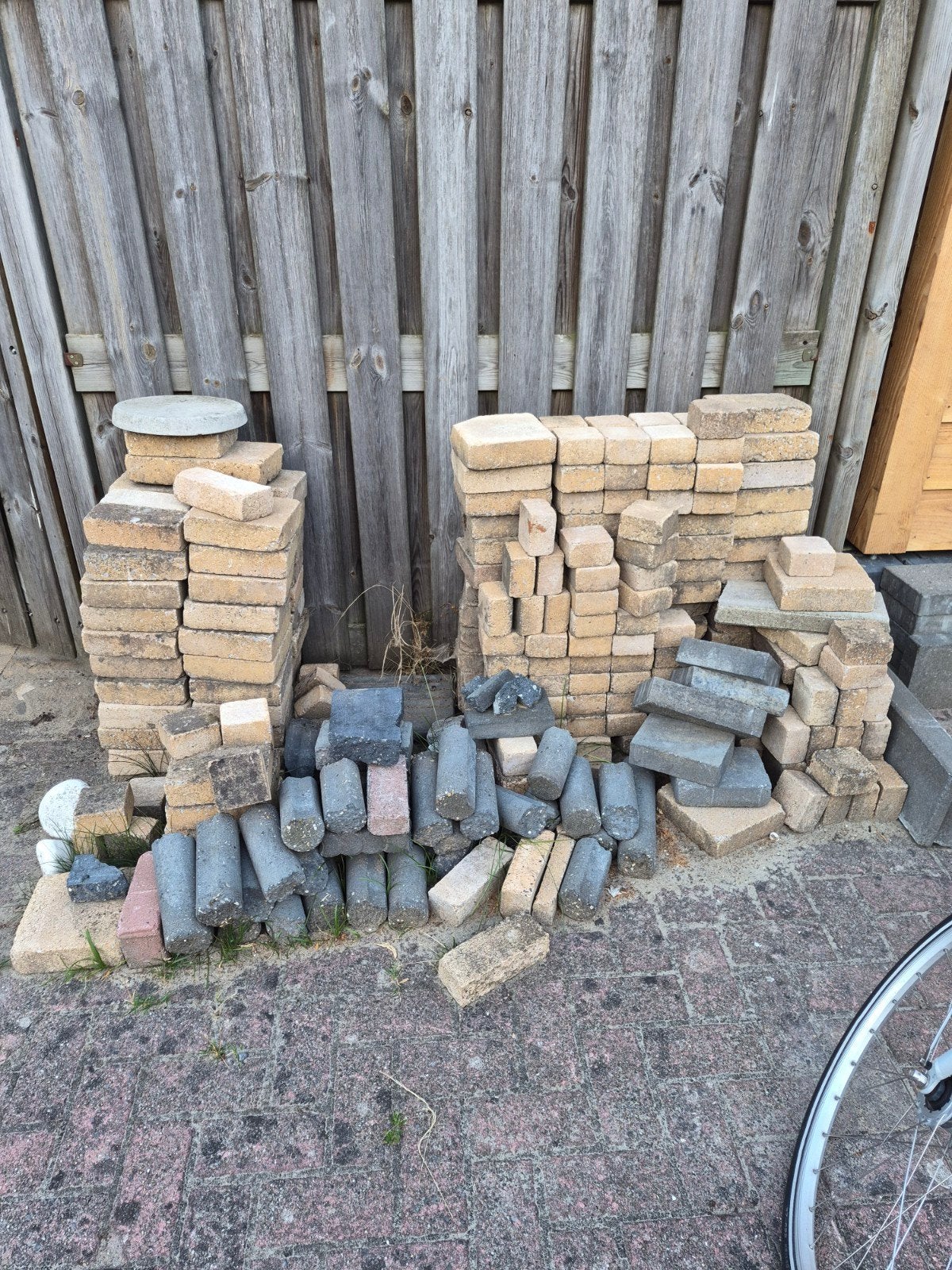 GRATIS betonen tuintegels, Ophalen, Gebruikt