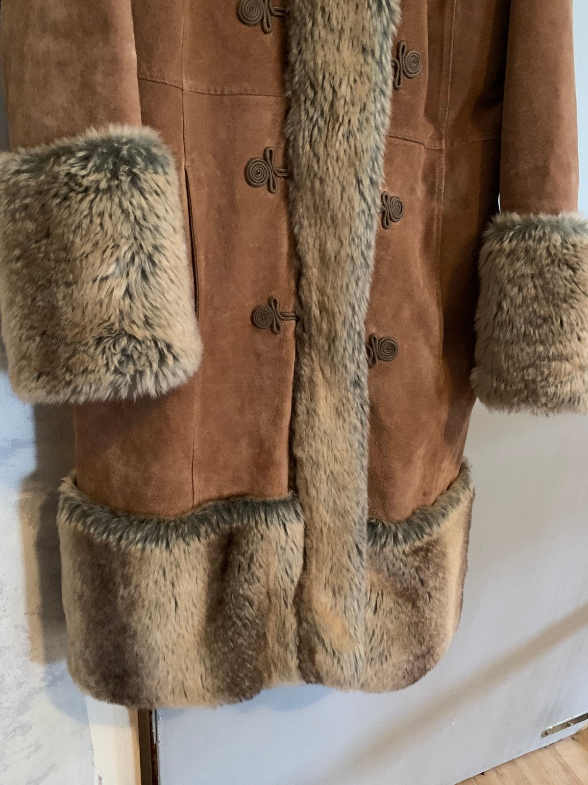 Shearling houtje touwtje lammy coat L, -, Maat 42/44 (L), Ophalen of Verzenden, Zo goed als nieuw