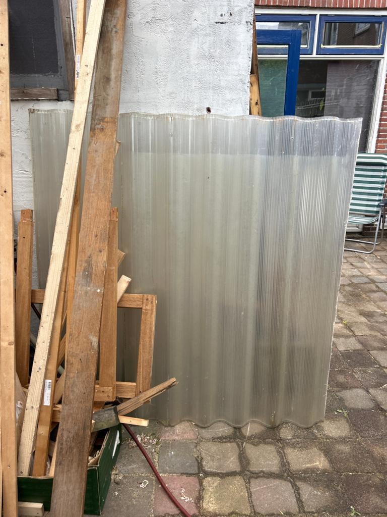 3 golfplaten voor dak of overkapping doorzichtig, Ophalen, Gebruikt, Overige materialen, Minder dan 20 mm