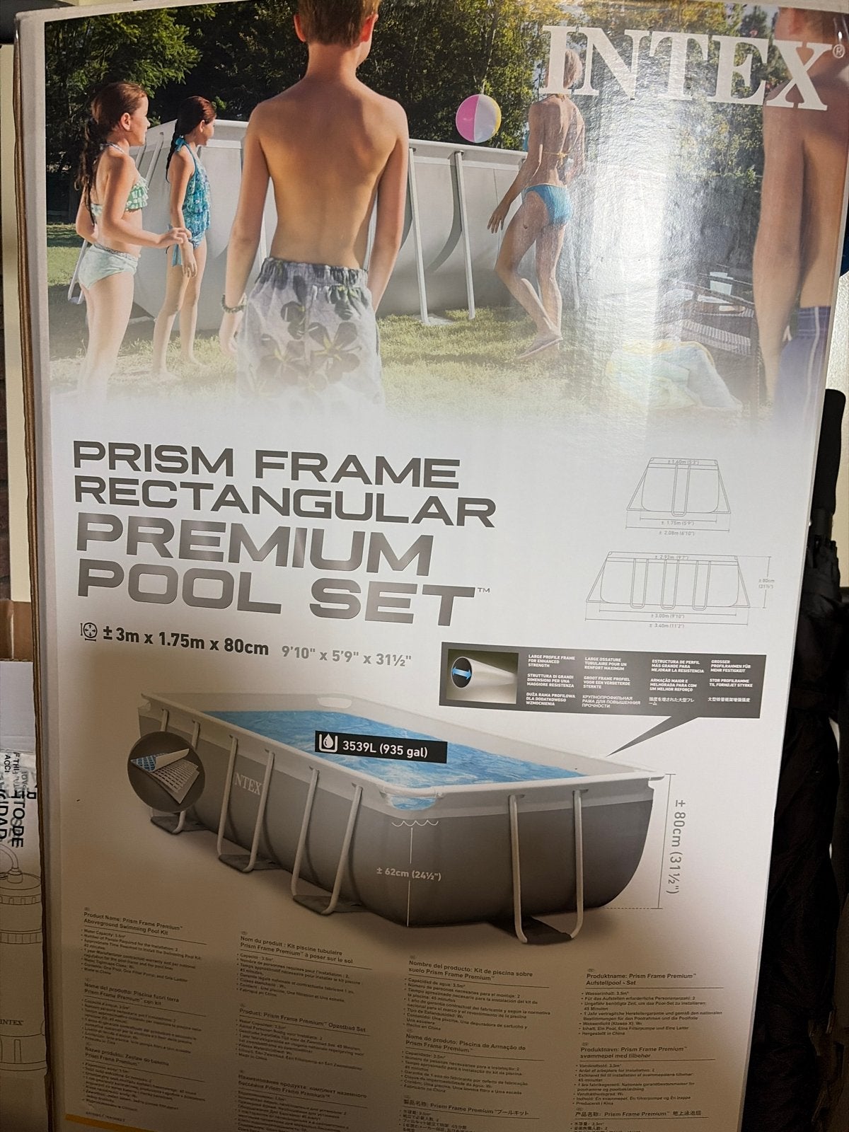 Intex Prism Frame Premium Zwembad - zeer compleet -rechthoek, Ophalen, 80 tot 120 cm, Opzetzwembad, 200 tot 400 cm