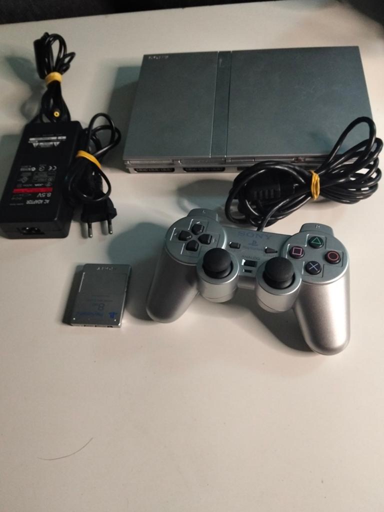 PlayStation 2 Slim Console met Controller en Geheugenkaart, 1 speler, Ophalen of Verzenden, Gebruikt, Vanaf 3 jaar