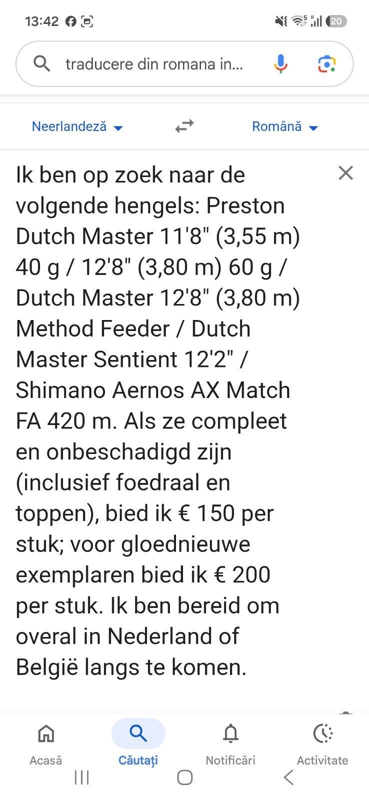 preston dutch master, Eén persoon, Cadeaubon