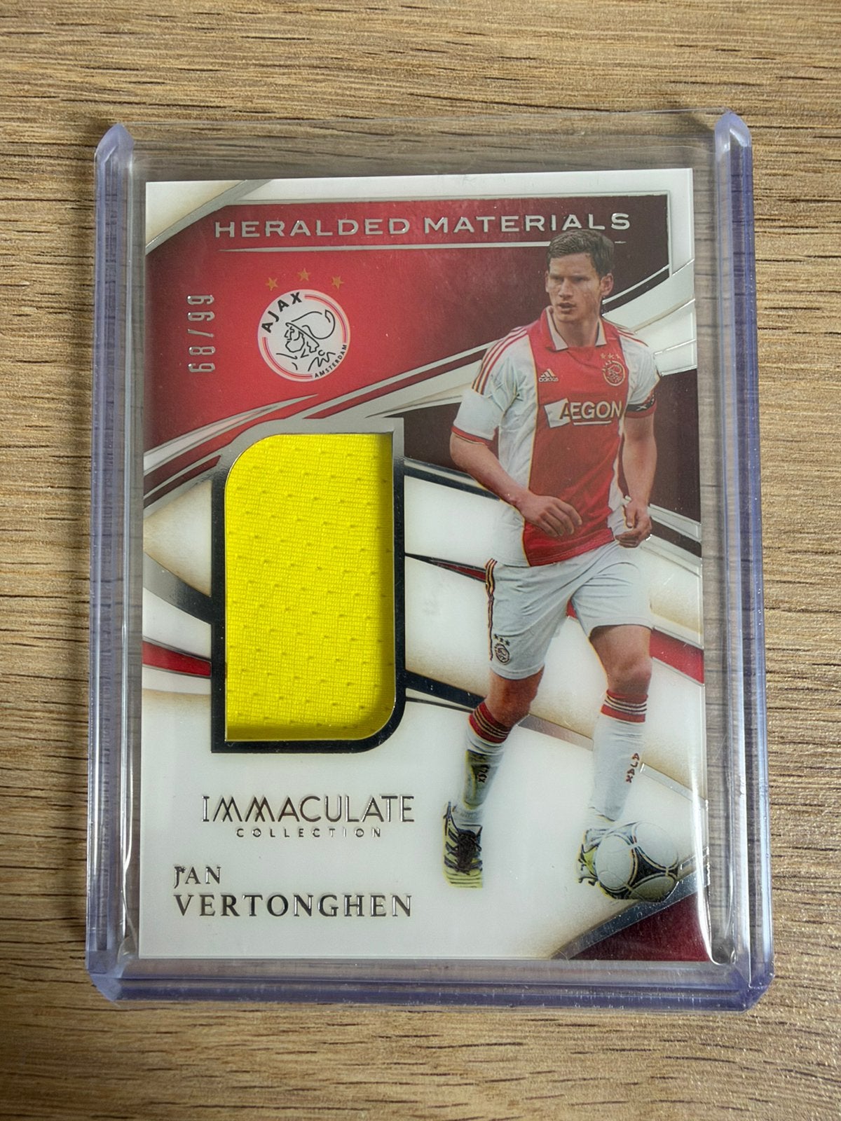 2020 Panini Immaculate Heralded Materials Jan Vertonghen, Ophalen of Verzenden, Zo goed als nieuw, Buitenlandse clubs, Poster, Plaatje of Sticker