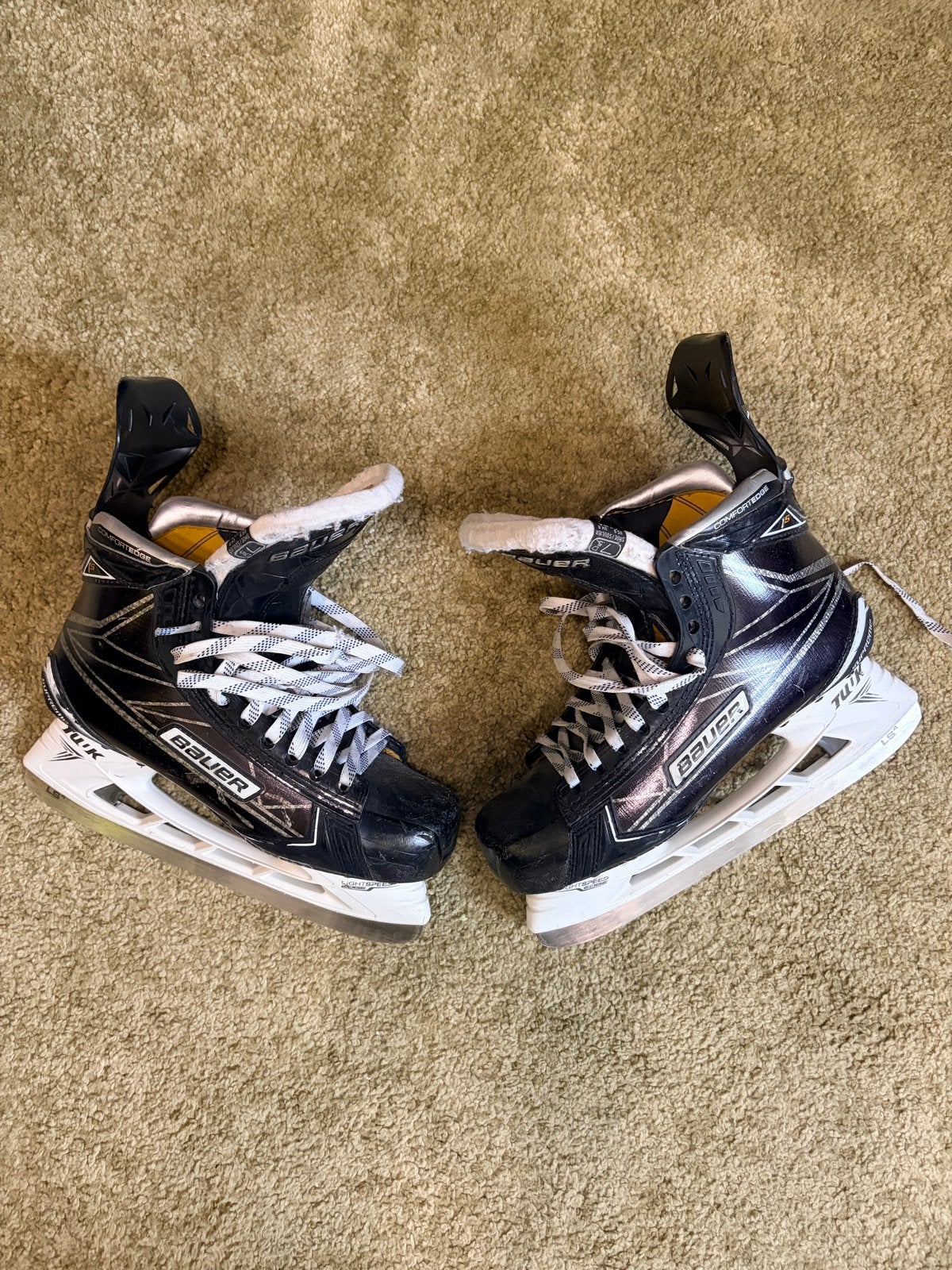 Bauer Supreme ijshockeyschaatsen maat 42,5 + extra veters, Sport en Fitness, Schaatsen, Ophalen, Zo goed als nieuw, IJshockeyschaatsen