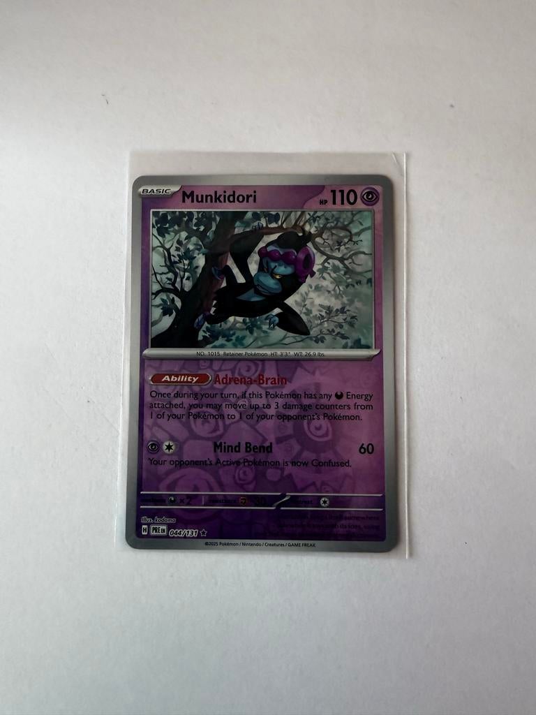 Munkidori 044/131 Reverse Holo Pokémon kaart, Ophalen of Verzenden, Zo goed als nieuw, Losse kaart, Foil