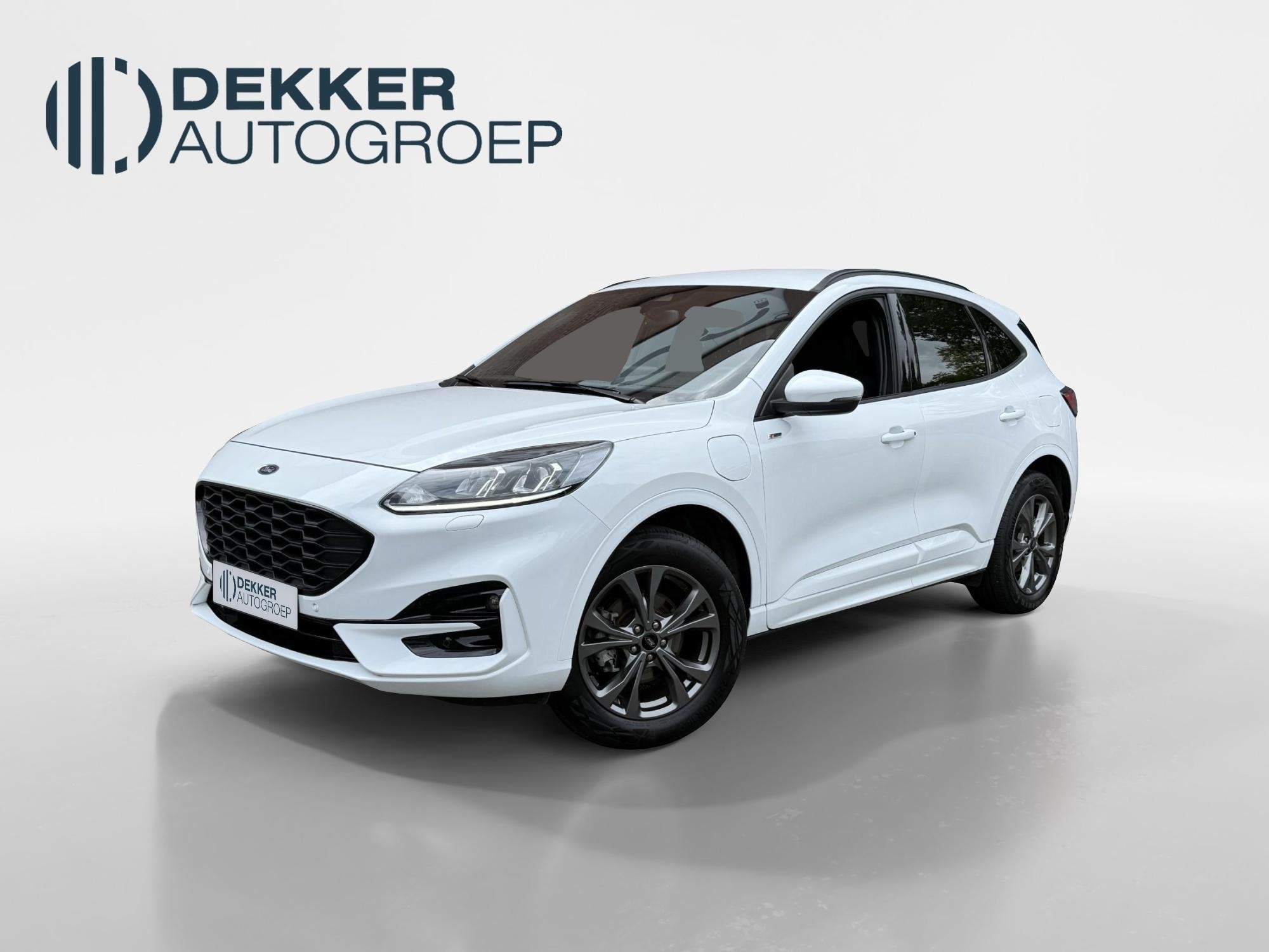 Ford Kuga 2.5 PHEV ST-Line-navi-winterpack-Frozen White, Auto's, Gebruikt, 4 cilinders, Wit, Plug-in hybride