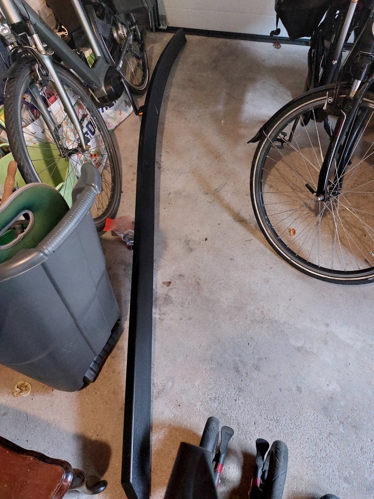 Hardhouten trapleuning met 3 steunen., Ophalen, Gebruikt