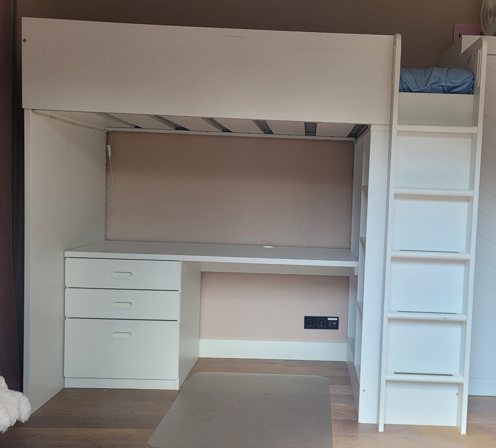 Ikea Stuva Hoogslaper met Bureau - 90x200 (excl. matras), Ophalen, Gebruikt, Eenpersoons, 200 cm