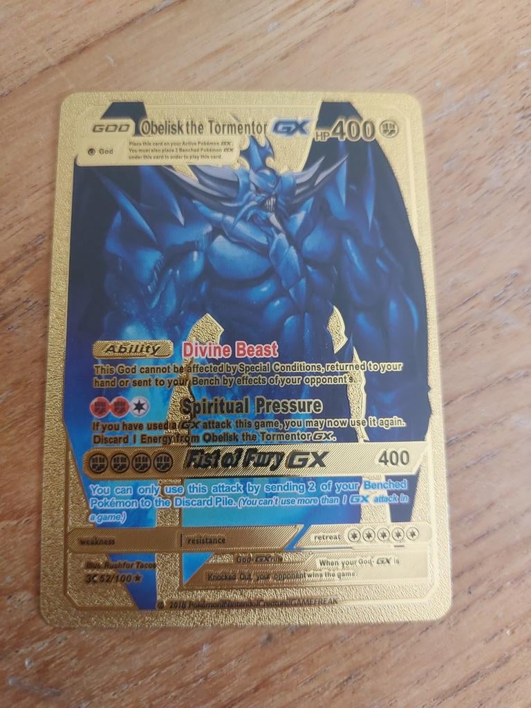Pokemon Gold Card - Obelisk the Tormentor GX, Ophalen of Verzenden
