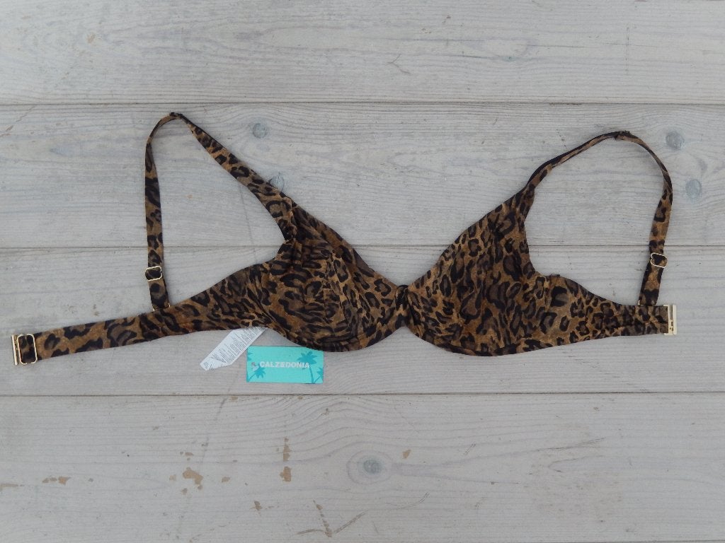 * Nieuw Calzedonia panter bikini top 85C met beugels *, Bruin, Calzedonia., Nieuw, Ophalen of Verzenden