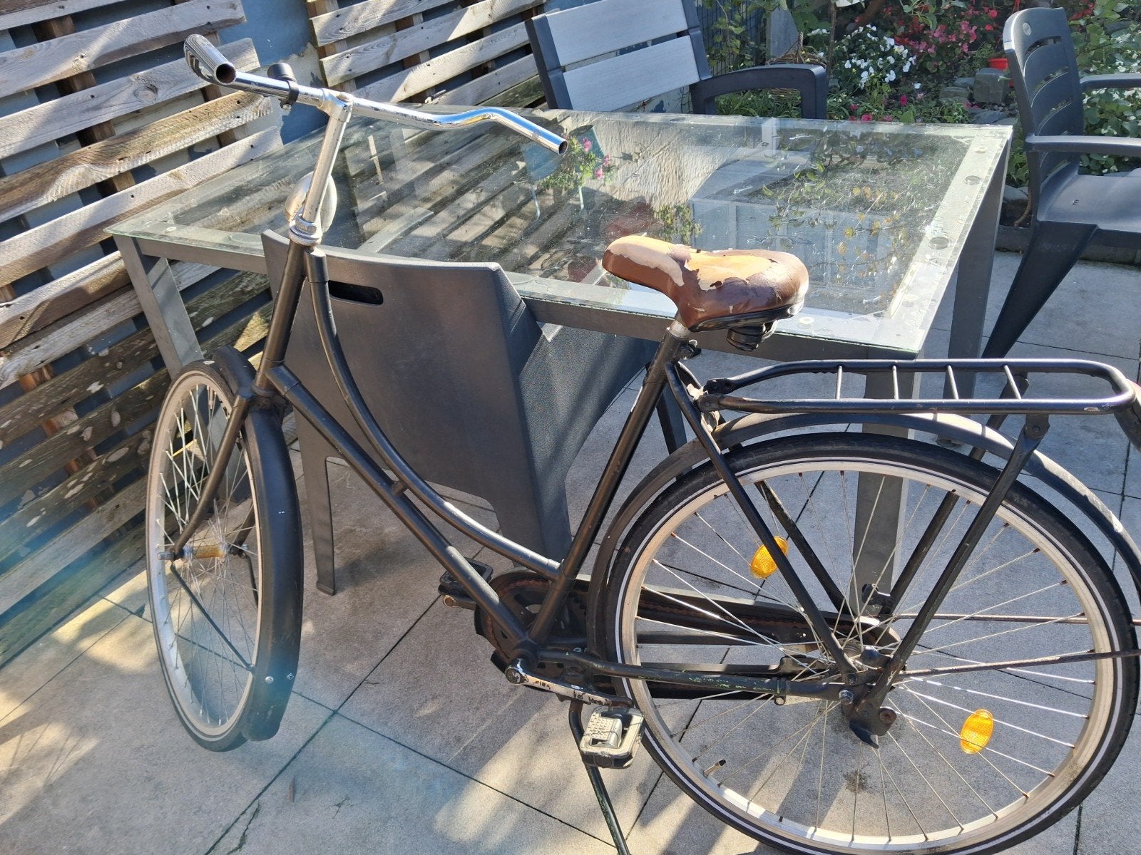 oude gazelle opoefiets met slag in wiel, 56 cm of meer, Ophalen, Gebruikt