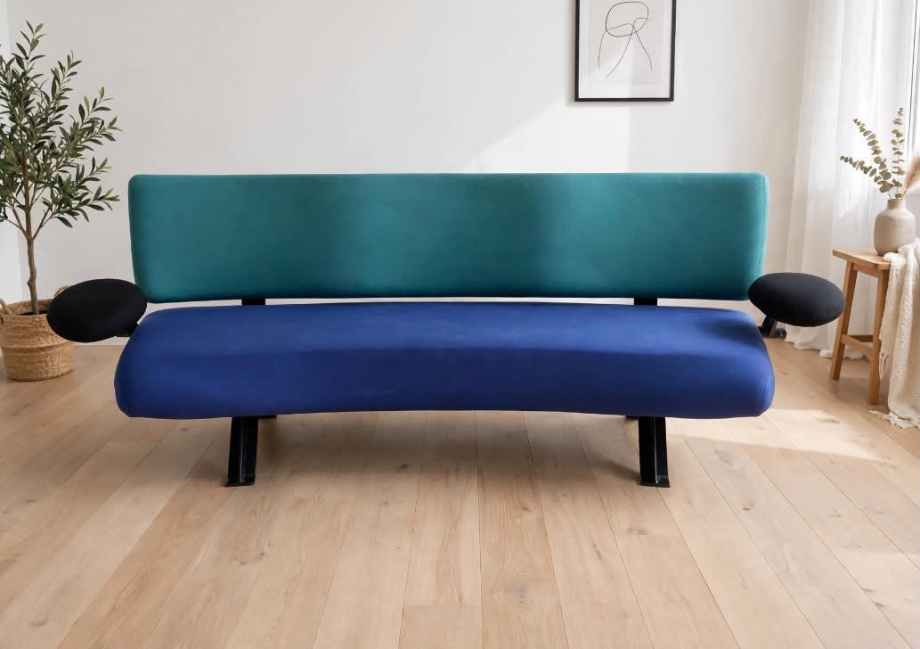 Artifort Orbit Bank - Design Icoon - Blauw/Turquoise -, Ophalen, Gebruikt, Vintage modern, Driepersoons