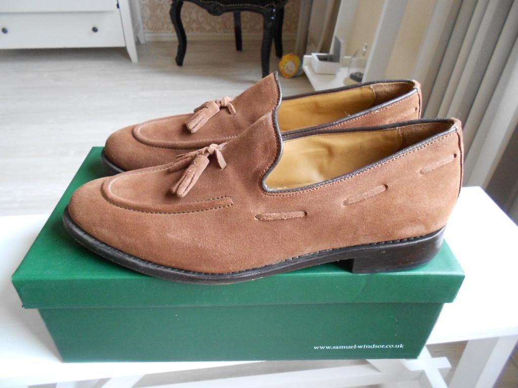 Mooie suede loafers, maat: 46 "Samuel Windsor", Loafers, Samuel Windsor, Bruin, Ophalen of Verzenden