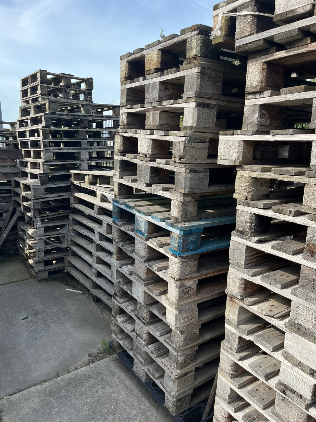 80 pallets waarvan 30 europallets, Ophalen, Gebruikt, Pallet, Minder dan 200 cm