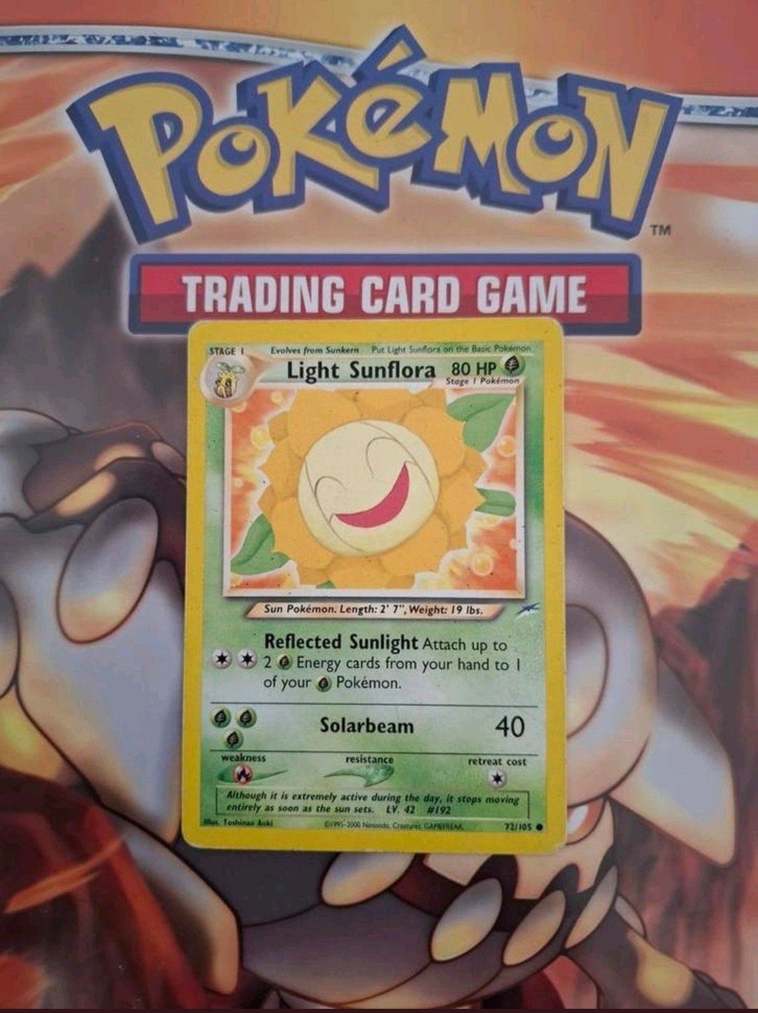 Light Sunflora 72/105 Neo Destiny pokemon kaart, Ophalen of Verzenden, Gebruikt, Losse kaart