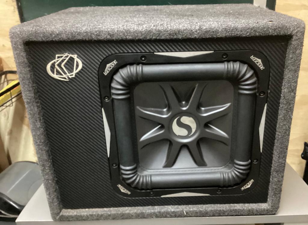 KICKER 8” SUBWOOFER +AUDISON MONOBLOCK, Auto diversen, Autospeakers, Ophalen, Gebruikt