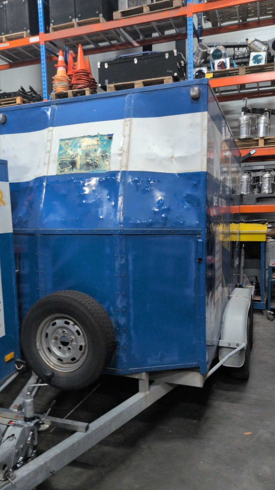 2 assige aanhangwagen met laadklep, Ophalen, Gebruikt