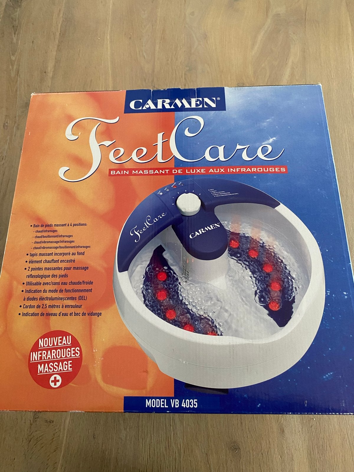 Carmen FeetCare Luxe Voetenbad met Infrarood Massage, Ophalen of Verzenden, Gebruikt, Hand- en Voetverzorging