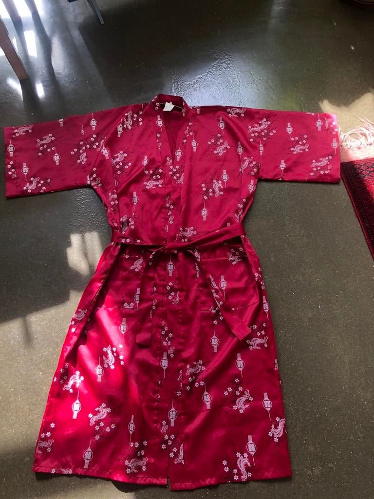Kimono kamerjas satijn gebloemd Kijk m’n andere advertenties, Ophalen of Verzenden, Zo goed als nieuw