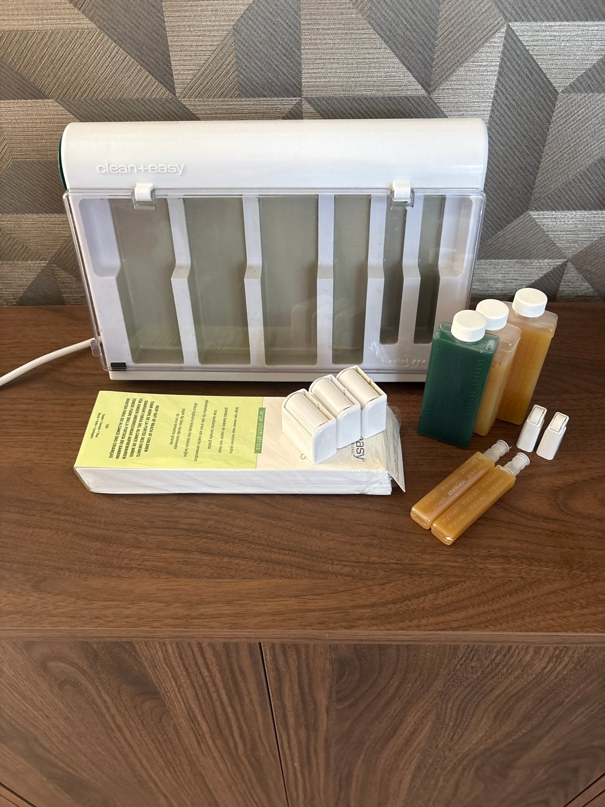 Clean + Easy waxverwarmer met toebehoren, Ophalen of Verzenden, Gebruikt, Scheren en Epileren