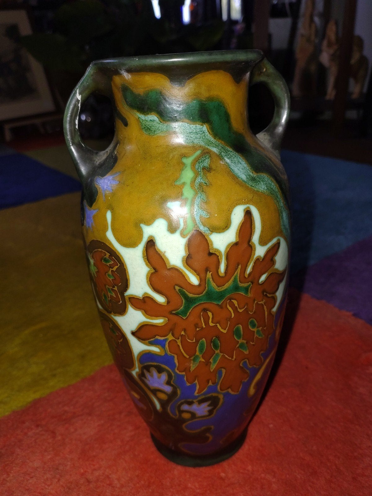 Antieke Goudse Plateel Oorvaas - Art Deco/Nouveau (ca. 1920), Antiek en Kunst, Ophalen of Verzenden
