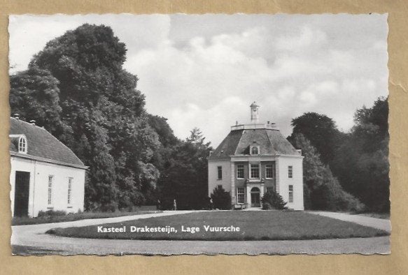 Ansichtkaart Kasteel Drakensteijn, Lage Vuursche, Ophalen of Verzenden, 1940 tot 1960, Gelopen, Utrecht