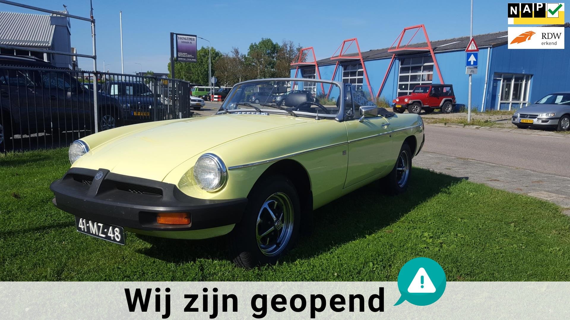MG B type 1.8 Roadster 83252 km NL geleverde auto in excelle, Auto's, B, Achterwielaandrijving, Gebruikt, Bedrijf