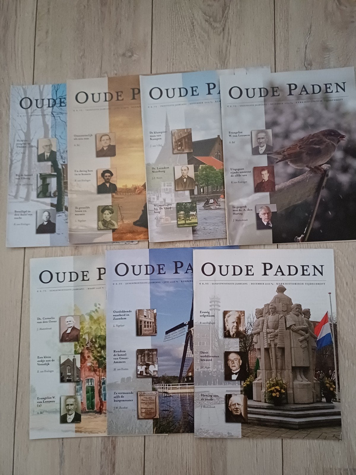 7 nummers Kerkhistorisch tijdschrift OUDE PADEN 2015-2016, Ophalen of Verzenden, Gelezen