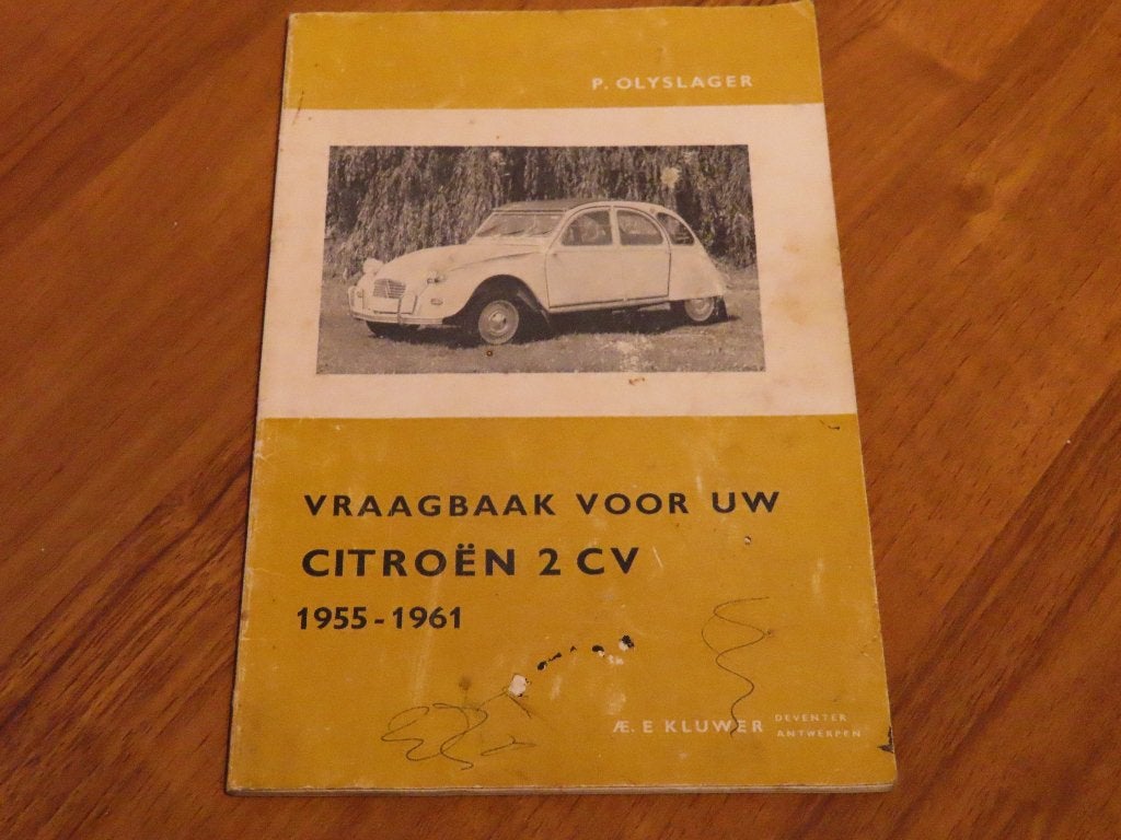 Vraagbaak Citroen 2CV 375 cc, 425 cc 1955 - 1961 mooi!, Ophalen of Verzenden