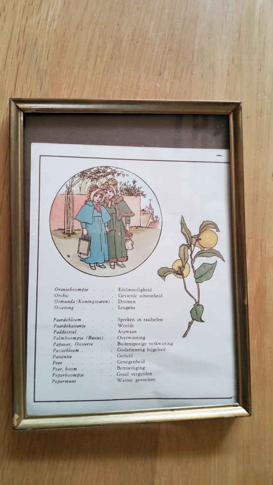Vintage goud kleurige fotolijstjes gladde rand., Ophalen of Verzenden