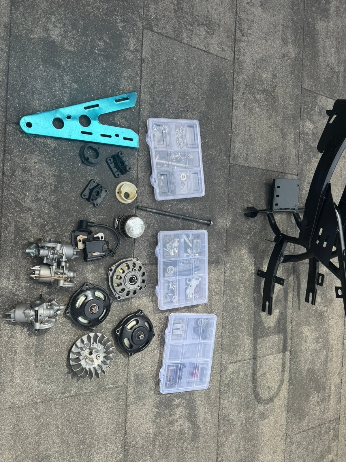 Minibike onderdelen., Ophalen, Frame